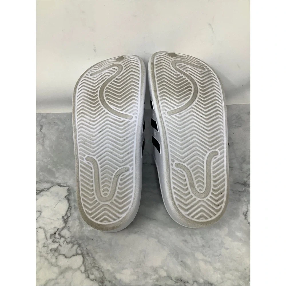 Adidas Adilette Clogs Aqua Water Slide Sandals Black White